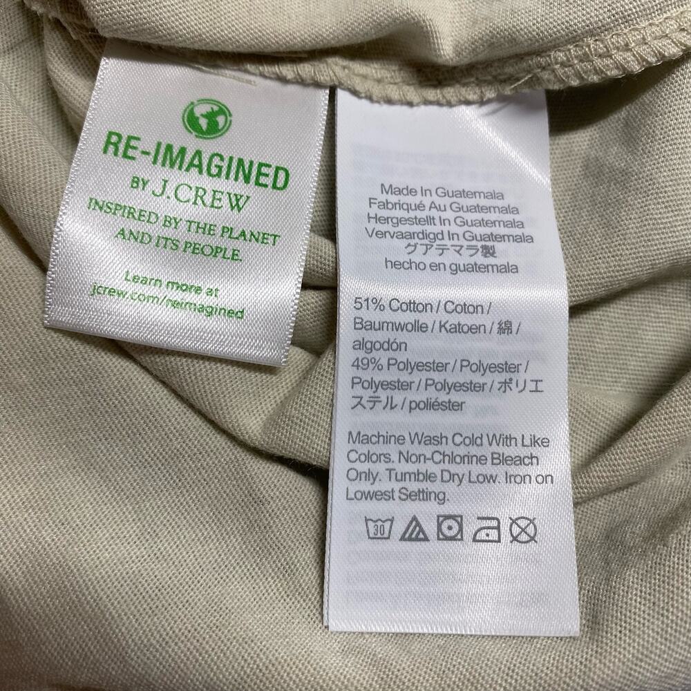 J. Crew Factory Men's Cotton Washed Jersey Tee Stone M Medium NWT - Picture 8 of 8